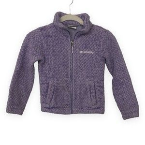 𝅺columbia FireSide Sherpa Full Zip Fleece Jacket-Purple-  Xsmall  Girl-NWT